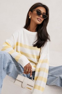Sweter damski Rissy Cocomore żółty