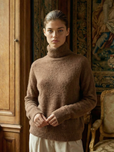 Sweter damski Picco Cocomore brązowy