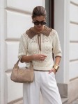 Sweter damski Silas Cocomore ecru