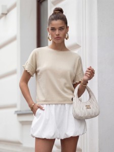 Sweter damski Fabienne Cocomore jasny beż