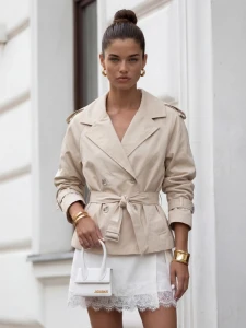 Płaszcz damski Aksel Cocomore beżowy