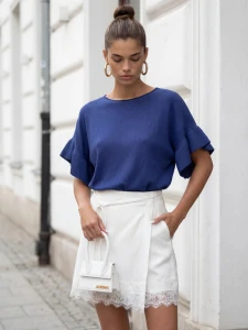 Sweter damski Astrid Cocomore granatowy