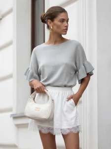 Sweter damski Astrid Cocomore szary