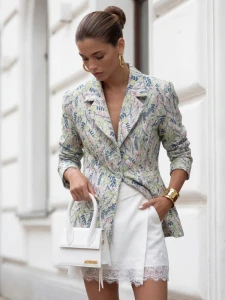 Marynarka damska Fiori Leaves Cocomore beżowa